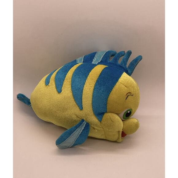 Flounder Plush Disney Parks The Little Mermaid Stuffed Animal Toy Authentic Fish - Picture 7 of 9